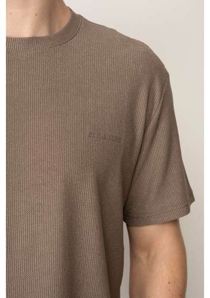 Kül Regular Fit Bisiklet Yaka Erkek T-Shirt E1002 modelleri
