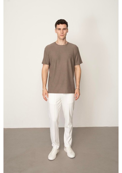 Kül Regular Fit Bisiklet Yaka Erkek T-Shirt E1002 fırsatları