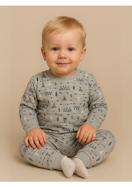Çocuk Çadır Desenli Pamuklu Yumuşak Dokulu Pijama