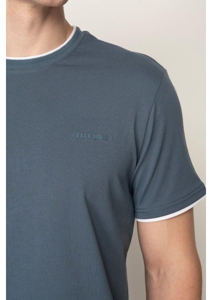 Mavi Regular Fit Bisiklet Yaka Erkek T-Shirt E1026 indirimleri