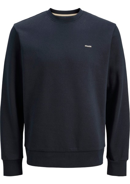 Jack Jones Yazı Baskılı Bisiklet Yaka Erkek Sweatshirt 12284399