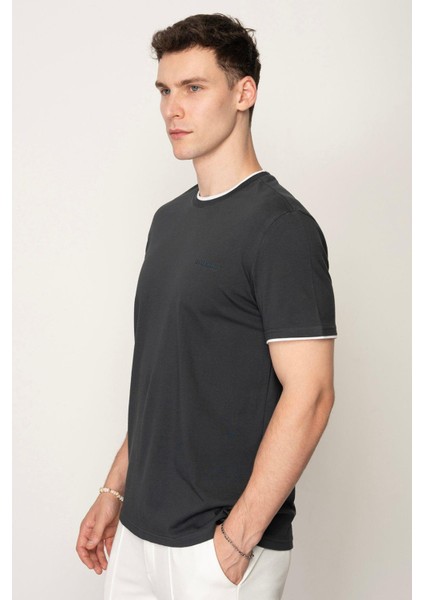Füme Regular Fit Bisiklet Yaka Erkek T-Shirt E1026 fiyatları