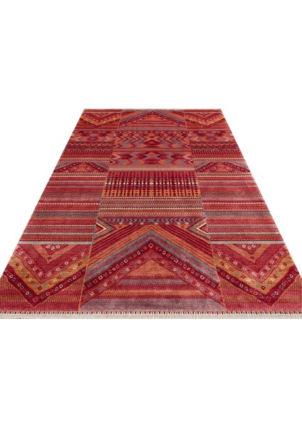 Nepal Zr 18 Yün Viskon Tensel Kırmızı Multy Otantik Uşak Desenli Halı fırsatları