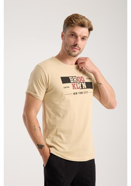 Erkek Ten Rengi Kısa Kol Pijama Takımı