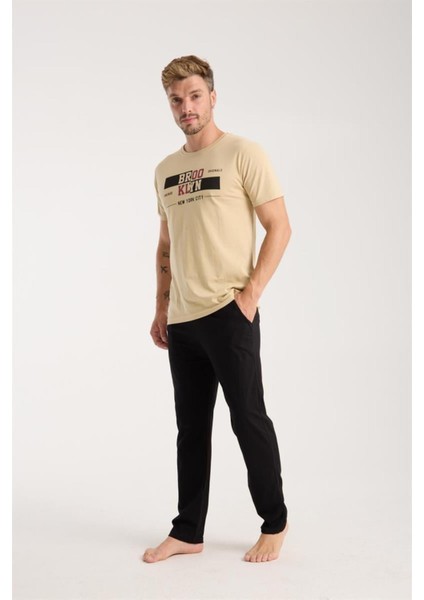 Erkek Ten Rengi Kısa Kol Pijama Takımı fiyatları