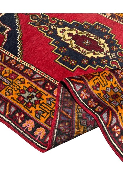 El Dokuma Sıfır Ortaköy Halısı 122X190 Kırmızı Lacivert Yün Halı fiyatları