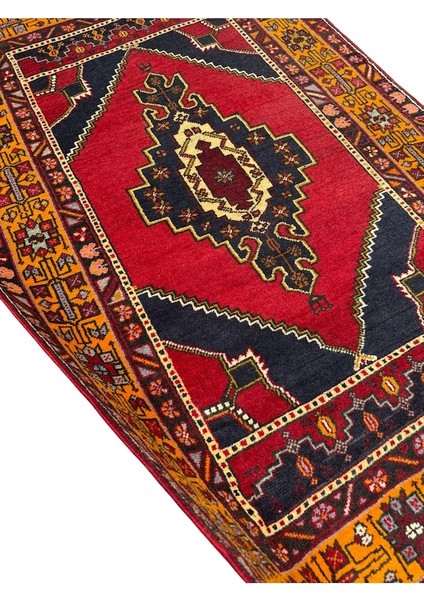 El Dokuma Sıfır Ortaköy Halısı 122X190 Kırmızı Lacivert Yün Halı modelleri