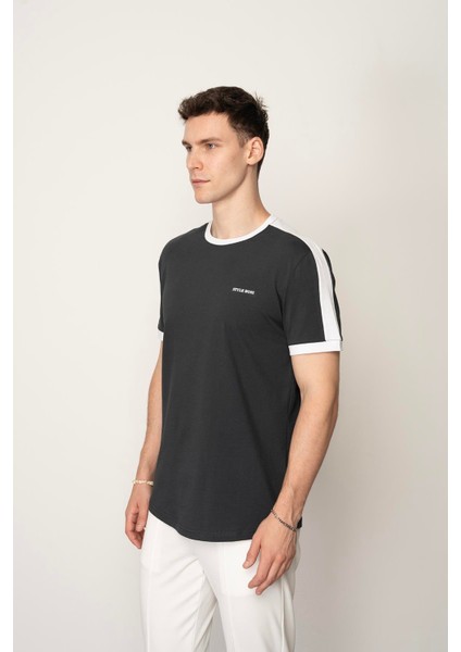 Füme Regular Fit Bisiklet Yaka Erkek T-Shirt E1024 fiyatları