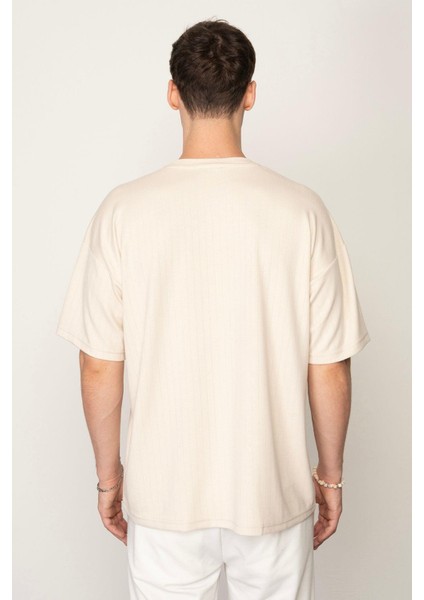 Taş Oversıze Bisiklet Yaka Erkek T-Shirt E1016 modelleri