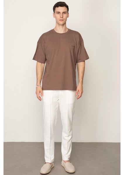 Vizon Oversıze Bisiklet Yaka Erkek T-Shirt E1025 modelleri