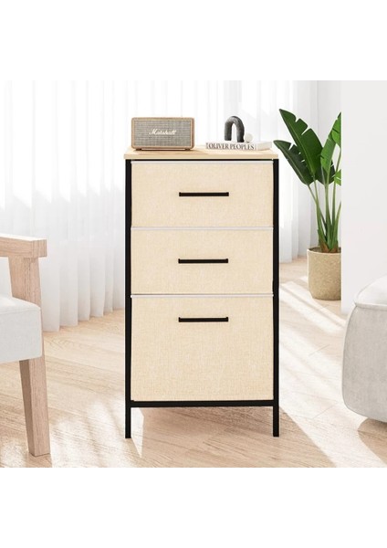 Çok Amaçlı Dolap 3 Çekmeceli Orta Boy Komodin Sehpa Çam 1601
