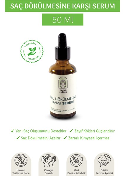 | Biberiye Yağlı Saç Dökülmesine Karşı Saç Besleyici ve Güçlendirici Serum (50ml)