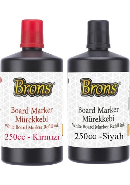 Siyah Kırmızı Yazı Tahta Kalem Mürekkebi 250ML 1 Adet Brons Tahta Kalemi Mürekkebi Kolay Silinebilir 250GR Okul Sınıf