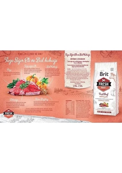 Brit Fresh Sığır Etli ve Balkabaklı Yavru Köpek Maması 12 kg fiyatları