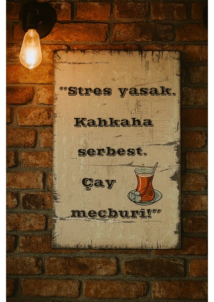 Retro Yazı Tasarımlı Mdf Uv Baskı Duvar Tablosu fiyatları