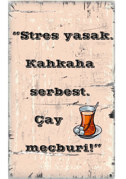 Retro Yazı Tasarımlı Mdf Uv Baskı Duvar Tablosu modelleri
