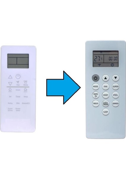 DG11P1-04 ile Uyumlu Klima Kumandası-Resimde Sağdaki Gönderilir