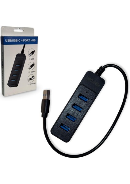 Gab-Up520 Usb 4 Port Usb 2.0 + Type-C Çoklayıcı