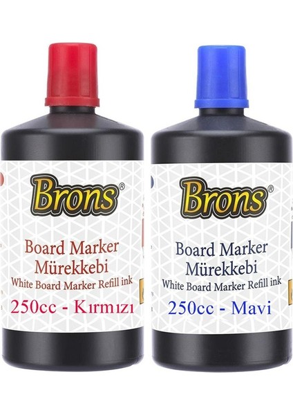 Kırmızı Mavi Yazı Tahta Kalem Mürekkebi 250ML 1 Adet Brons Tahta Kalemi Mürekkebi Kolay Silinebilir 250GR Okul Sınıf