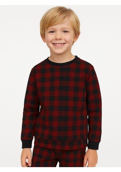 Erkek Çocuk Kareli Yumuşak Dokulu Pijama Takımı fırsatları