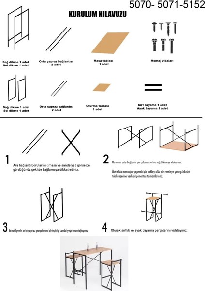 Bar Masası Bistro Masa Mutfak Yemek Masası Gzl Beyaz 1568 modelleri