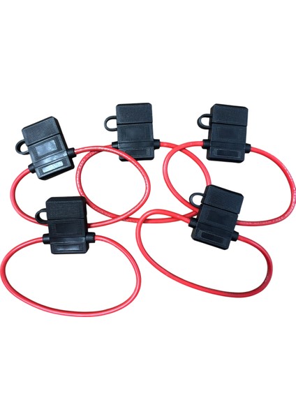 Muhafazalı Standart Bıçak Sigorta Yuvası Kutusu Kablolu Kapaklı Su Geçirmez 5 Adet Fiyatıdır