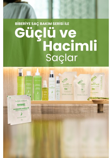 Biberiye Suyu Güçlendirici Saç Toniği Dökülme Karşıtı %100 Doğal ve Saf 30 ml