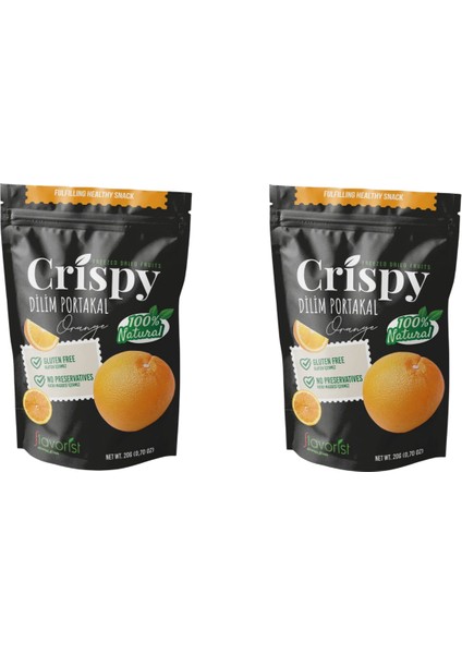 Dondurularak Kurutulmuş Portakal Dilimleri 20 gr 2'li Paket