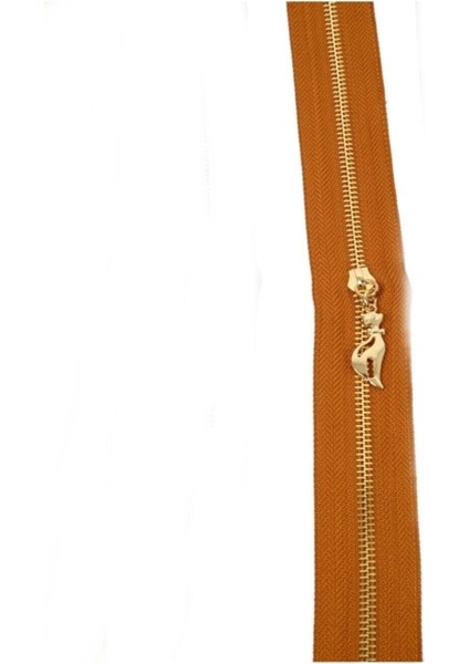 Nildenhobim Çanta Fermuarı - Altın Dişli - Uzunluk 50 cm - Genişlik 3.5 cm - Taba Renk