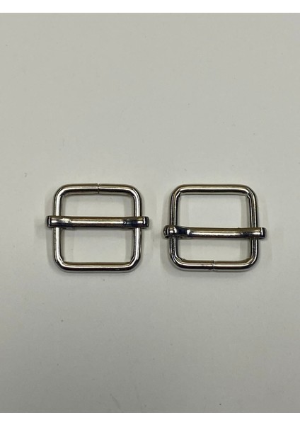 Çanta Sürgüsü / Ayar Tokası / 2 Li Set / 2 cm Gümüş