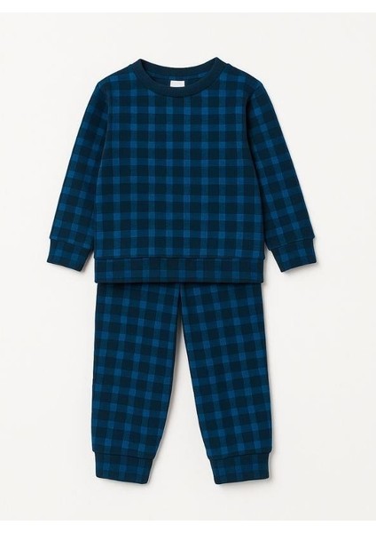 Erkek Çocuk Kareli Yumuşak Dokulu Pijama Takımı fiyatları