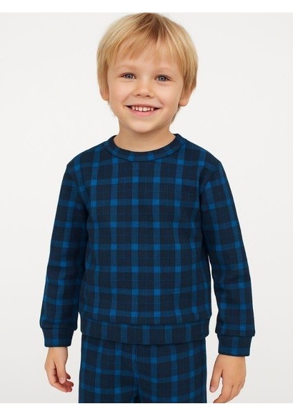 Erkek Çocuk Kareli Yumuşak Dokulu Pijama Takımı fırsatları