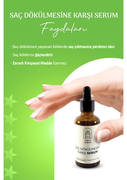 | Biberiye Yağlı Saç Dökülmesine Karşı Saç Besleyici ve Güçlendirici Serum (50ml)