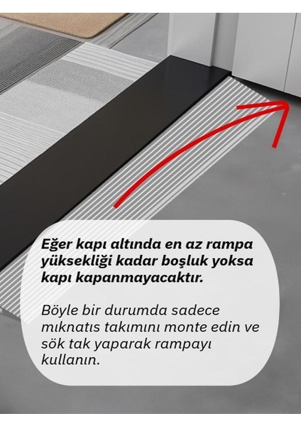 3.5cm Bej Robot Elektrikli Süpürge Rampası Kapı Eşik Rampası