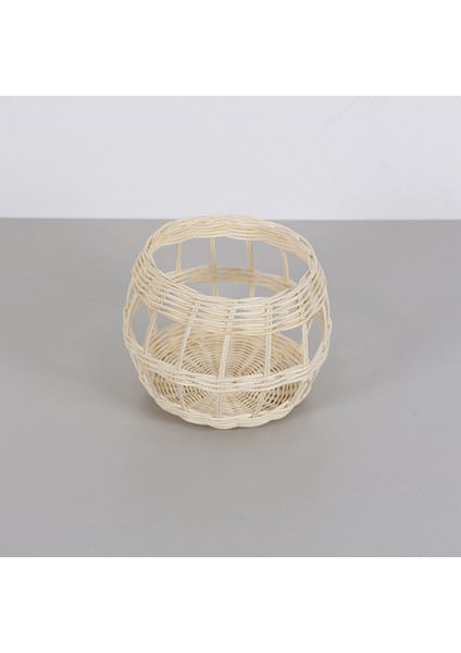 Mylamp Linda 19X15 Cm. Rattan Beyaz Dekoratif Obje modelleri