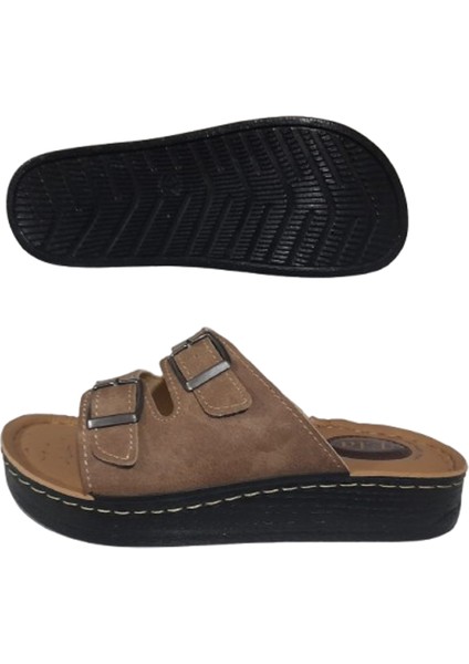 Ayarlanabilir Ortopedik Kadın Terlik Bej Renk Ultra Soft Taban modelleri