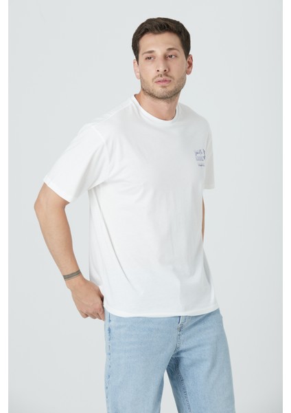 %100 Pamuk Erkek Relax Fit Rahat Kalıp Bisiklet Yaka Basic Düz Kısa Kollu Baskılı Tişört TNT-016 modelleri