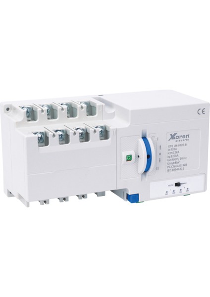 125A 4 Kutup Yarı Otomatik Kompakt Minimal Tasarım Otomatik Transfer Şalter