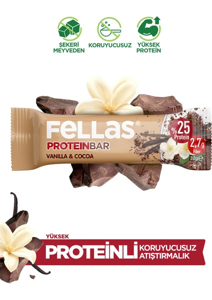 Protein Bar - Vanilyalı ve Kakaolu 32g x 12 Adet