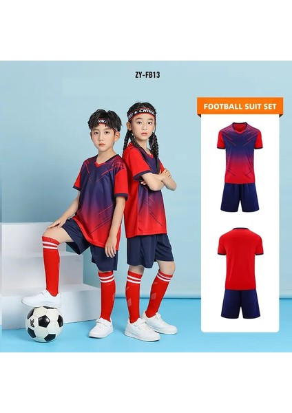 Çocuk Takımı Eğitim Üniformaları Çocuk Basketbol Forması Hızlı Kuruyan Şık Rahat Erkek Kız Gömlek Spor Giyim Eşofman Rengi: FB13-RED/ÇOCUK Beden: Boyut 16 (90-100CM) (Yurt Dışından)