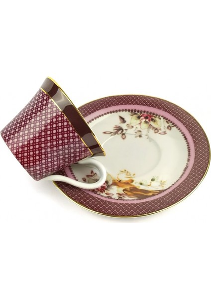 Magenta 2'li Kahve Fincan Set Sofra Mutfak Servis Dekoratif Hediyelik