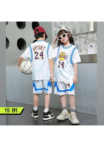 Çocuk Basketbol Forması Çocuk Takımı Eğitim Tekdüze Hızlı Kuruyan Şık Rahat Erkek Kız Gömlek Spor Giyim Eşofman Rengi: YD191-BEYAZ/ÇOCUK Boyutu: Boyut 16 (90-100CM) (Yurt Dışından)