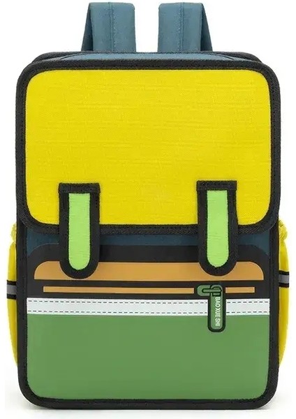 Oxford Kumaş Çantalar Kızlar Erkek Atlama Stili 3D Sırt Çantası 16INCH 2d Çizim Anime Çizgi Roman Karikatür Sırt Çantası Öğrenciler Için Daypack Renk: Sarı (Yurt Dışından)