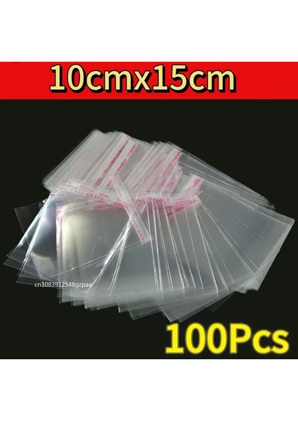 100PCS Çoklu Boyutlu Kendinden Yapışkan Çello Sello Torbası Kendi Kendini Sızdırıyor Şeker Plastik Torbalar Yeniden Yerleştirilebilir Çantalar Renk: 10X15CM (Yurt Dışından)