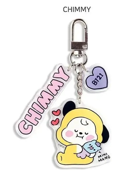Kawaii BT21 Keychain Bebek Kolye Bts Karikatür Anime Sevimli Rj Tata Koya Akrilik Sırt Çantası Kolye Çevresinde Hediye Renk: A4 (Yurt Dışından)