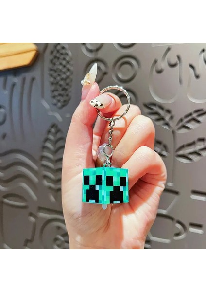 LED Keychaın ​​doğum Günü Konukları Dünya Keychains Hediyeleri Oyun Hediyesi Küp Aydınlık Anahtarlık Çantası Kolye Çocuklar Için Araba Anahtarlama Hediyesi: S3 (Yurt Dışından)