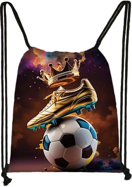 Serin Footbally / Futbol Baskısı Çizme Çantası Erkek Moda Depolama Çantası Genç Çocuk Rahat Sırt Çantası Seyahat Çantaları Kitap Çantası Color: SKDSOCCERAIP02CW (Yurt Dışından)