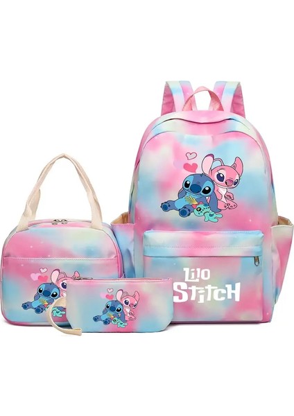 Disney Lilo Dikiş Renkli Sırt Çantası 3 Pcs/set Kadınlar Için Set Bags Boy Boy Boy Öğrenci Öğrenci Genç Rucksack Renk: 6 (Yurt Dışından)