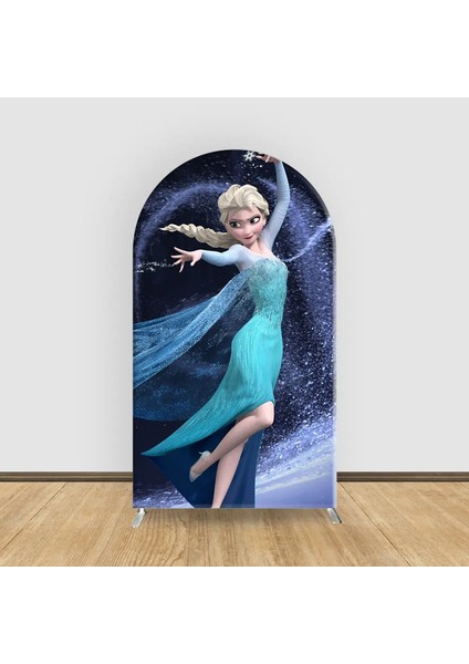 Dondurulmuş Prenses Kemer Duvar Zemin Kapağı Elsa Anna Bebek Bebek Duş Çocuğunun Doğum Günü Özelleştirilmiş Elastik Parti Dekoru Renk: 10/boyut: 1.6x3.9ft (50X120CM) (Yurt Dışından)