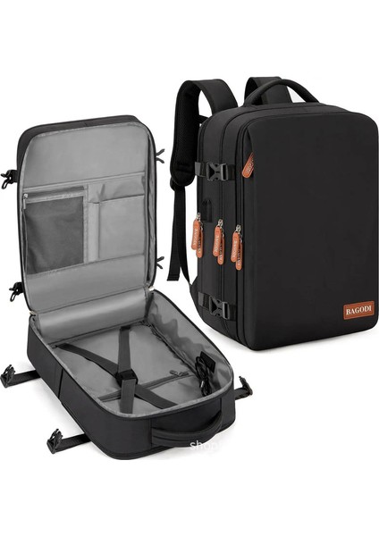Buylor 45X20X30 Easyjet Kabin Dizüstü Çantalar Kadınlar Easyjet Sırt Erkekler Için Seyahat Sırt Hafta Hafta Hafta Sonu Için Gündüz Çekme: Bej (Yurt Dışından)